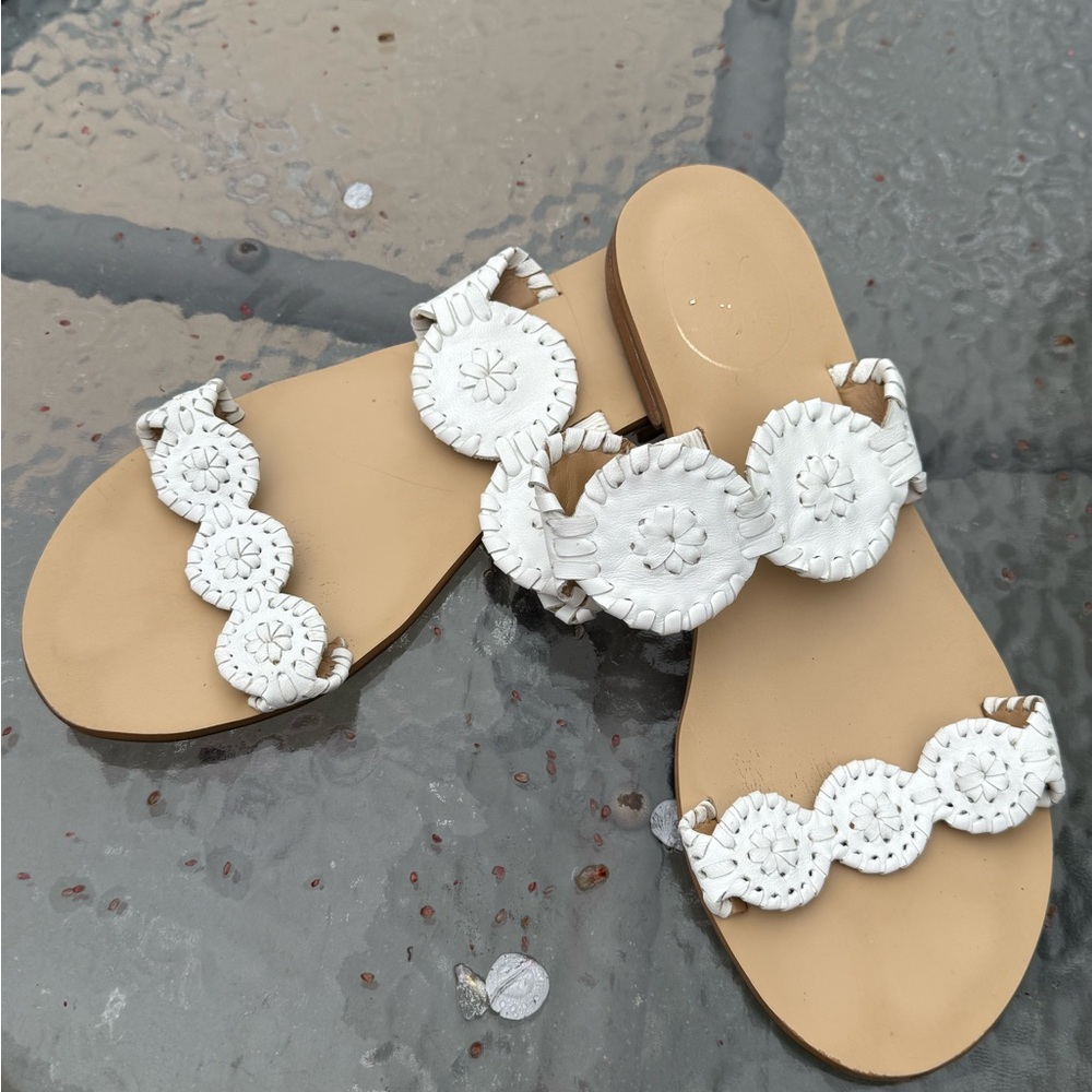 Jack Rogers Women's white Lauren II Sandal Sandals SIZE 8